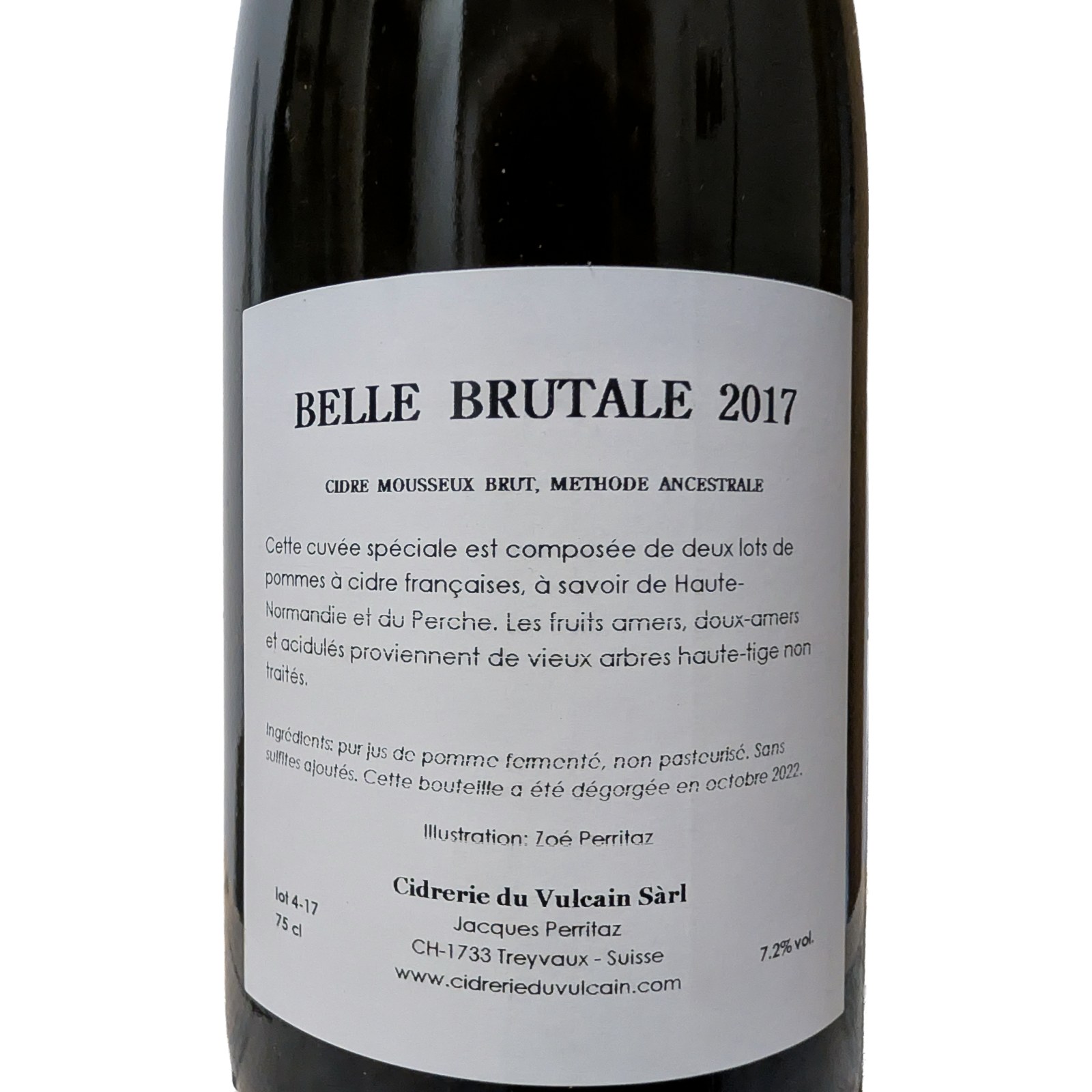 Belle Brutale 2017 - Contre-étiquette
