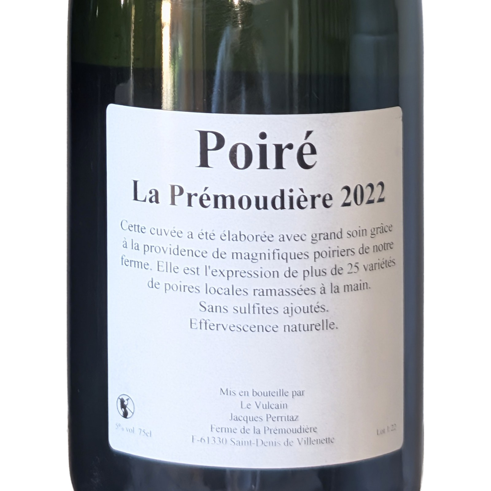 Poiré La Prémoudière 2022 - Contre-étiquette